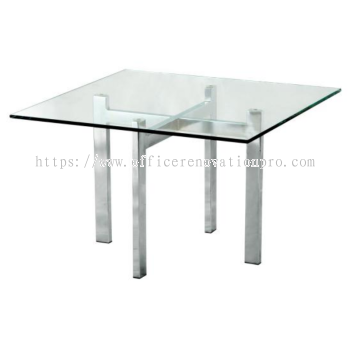 IPCL-7700/6T SQUARE COFFEE TABLE WITH TEMPERED GLASS TABLE TOP