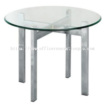 IPCL-7700/7T ROUND COFFEE TABLE WITH TEMPERED GLASS TABLE TOP