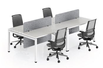 IPA-02 Office Workstation Table Cluster Of 4 Seater | Office Cubicle | Office Partition Bukit Tinggi  A Series | Meja Stesen Kerja Pejabat | Office Cubicles Puchong | Tanming Jaya | Kepong | Segambut | Setapak