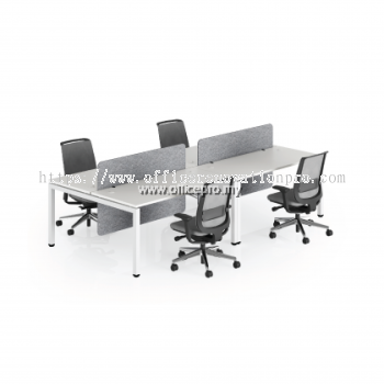IPA-02 Office Workstation Table Cluster Of 4 Seater | Office Cubicle | Office Partition Bukit Tinggi  A Series 