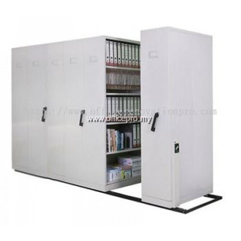 6 Bays Mobile Steel Compactor With Dual Purpose Shelves IPS-117 