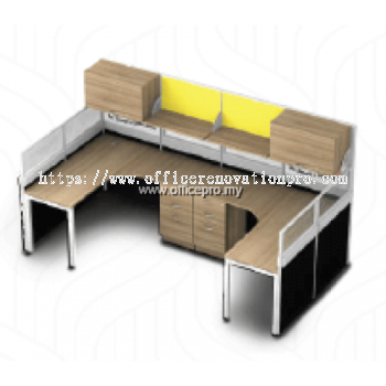 IP60+30-SL-2 Workstation Office Cluster Of 2 Seater | Office Cubicle | Office Partition Malaysia