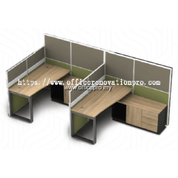 IP60+30-SQW-2 Workstation Office Cluster Of 2 Seater | Office Cubicle | Office Partition Malaysia