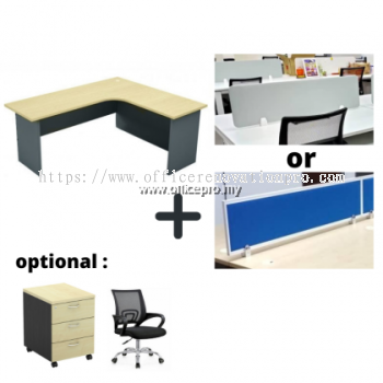 Workstation Cluster Of 2 I Office Panel I Office Divider I G Series Set (T Design) | Office Cubicle 