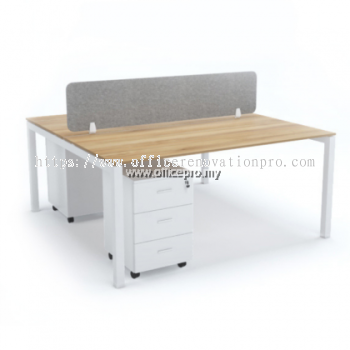 Workstation Cluster Office of 2 Seater | Office Workstation | Office Panel | Office Divider | N Series Set (Square Type) | Office Cubicle | Office Partition Malaysia IPWT2-N16