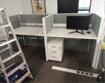 Office Furniture Taman Puchong Intan Office Workstation Table Cluster Of 2 Seater | Office Cubicle |