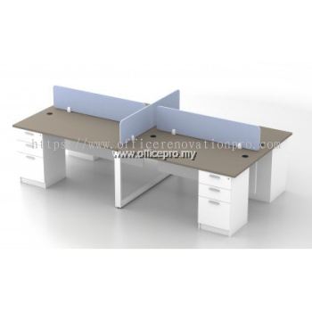 IP 12-OTD4 Office Workstation Cluster Of 4 Seater With Fixed Pedestal | Office Cubicle | Office Part