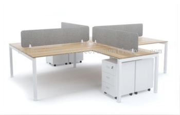 Office Workstation Table Cluster Of 4 Seater I Office Panel I Office Divider I N Series Set (+ Desig