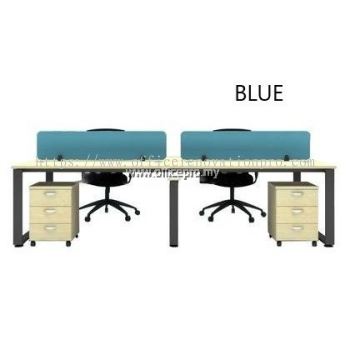 IP16-SQR-4 Office Workstation Table Cluster Of 4 Seater | Office Cubicle | Office Partition Bukit Ti