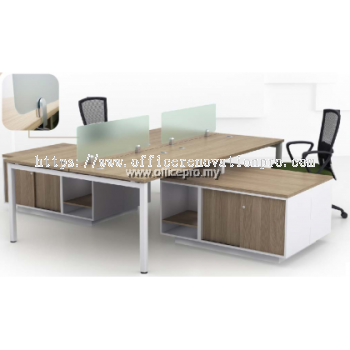 IPWT4-11 Workstation Office Cluster Of 4 Seater | Office Cubicle | Office Partition Bukit Tinggi