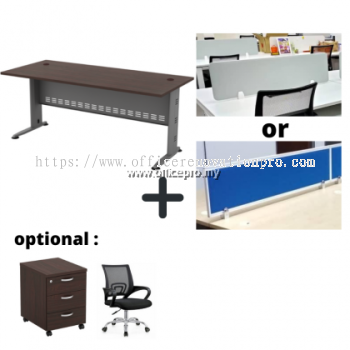 Office Workstation Table Cluster Of 6 Seater | Office Panel | Office Divider | Q Series Set (Rectang