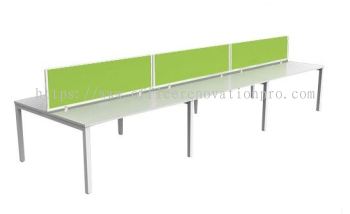 Office Workstation Table Cluster Of 6 Seater | Office Panel | Office Divider | N Series Set (Rectang