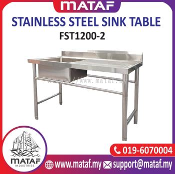 Stainless Steel Commercial Double Bowl Kitchen Sink FST1200-2