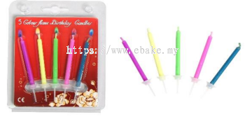 5 Colour Flames Birthday Candles