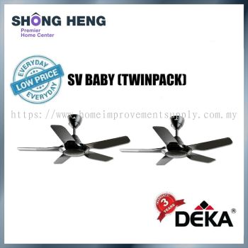 DEKA 42” Reverse Function Remote Control Ceiling Fan SV BABY (WHITE/BLACK) (TWINPACK)