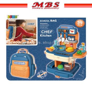 [Cookings Toys] 3 IN 1 BOWA Mobile Kitchen Suitcase Table Cooking Chef Pretend Play