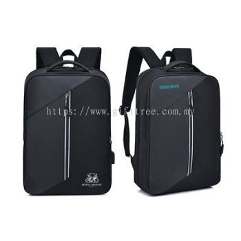 Casual PU Laptop Backpack With USB Port - B 134