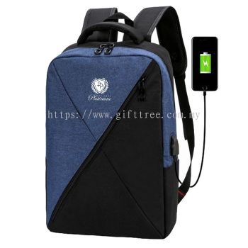 Cross Laptop Backpack with USB Port - B 139