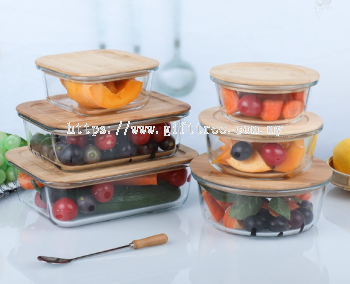 Wooden Glass Lunch Box - LB 8180