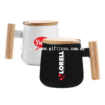 DIPP Wooden Handle Ceramic Mug �C M 1086