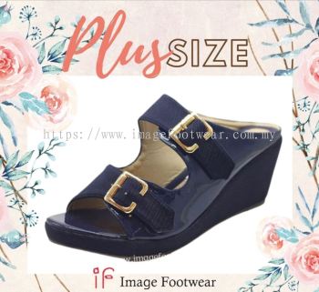 PlusSize Women 2.5 inch Wedges- PS-6188-11 NAVY Colour