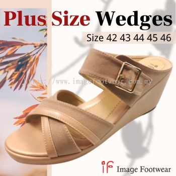 PlusSize Women 2.5 inch Wedges- PS-836-68 PINK Colour