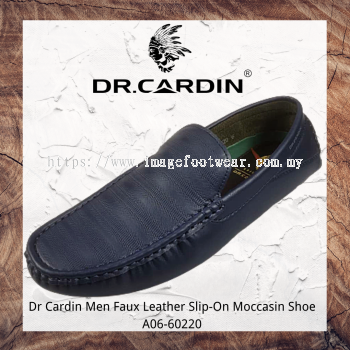 Dr Cardin Men Faux Leather Slip-On Moccasin Shoe AMO-60220- NAVY Colour