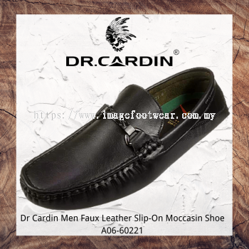 Dr Cardin Men Faux Leather Slip-On Moccasin Shoe AMO-60221- BLACK Colour