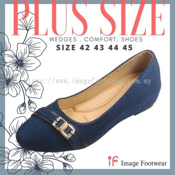 PlusSize Women 2 inch Wedges Shoes- PS-2188-5 BLUE Colour