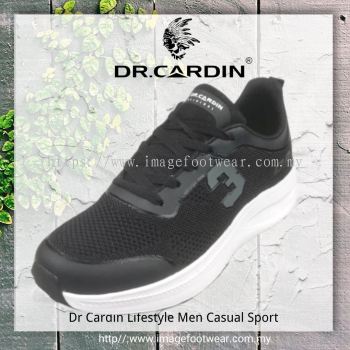 Dr Cardin Men Cloud Foam Ultra Light Lace-Up Sneaker-DC-60303-BLACK Colour