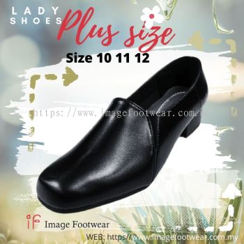 PlusSize Women 1.5 inch Heel Shoes- PS-71283 BLACK Colour