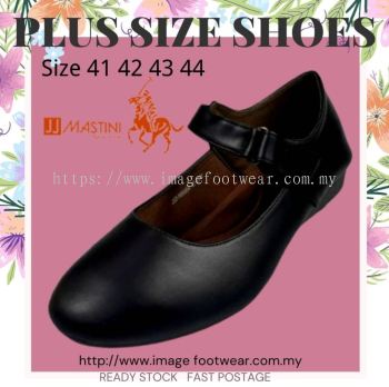 JJ MASTINI Plus Size Comfort Flat Shoes -PS 52-50550- BLACK Colour