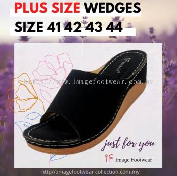 PlusSize Women 2 inch Wedges- PS-0826-12-BLACK Colour