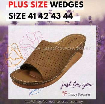 PlusSize Women 2 inch Wedges- PS-0826-12-KHAKI Colour