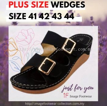 PlusSize Women 2 inch Wedges- PS-0826-11-BLACK Colour