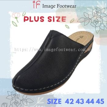 Plus Size Comfort Slipper -PS-1998-71- BLACK Colour