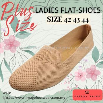 SPEEDY RHINO Plussize Ladies Comfort Flat Shoes -SR-530183(B)-33- APRICOT Colour