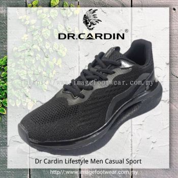  Dr Cardin Men Lace-Up wth CLOUD FOAM Stylish Sneaker-DC-61060 BLACK Colour