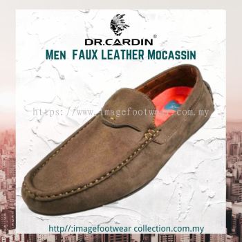 Dr Cardin Men Jetaire Faux Leather Comfort Slip-On Moccasin Shoe-DC-61065-MUSHROOM Colour 