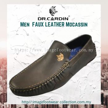 Dr Cardin Men Faux Leather Slip-On Moccasin Shoe-DC-60985-COFFEE Colour