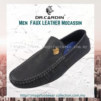 Dr Cardin Men Faux Leather Slip-On Moccasin Shoe-DC-60985-BLACK Colour