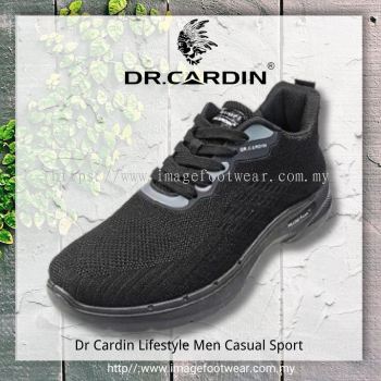 Dr Cardin Men Cloud Foam Ultra Light Lace-Up Sneaker-DC-61085-BLACK Colour