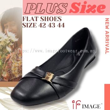 PlusSize Women Shoe with FLAT Sole- PS-7-299(B) - BLACK Colour