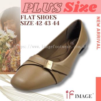 PlusSize Women Shoe with FLAT Sole- PS-7-299(B) - KHAKI Colour