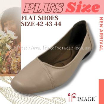 PlusSize Women Shoe with FLAT Sole- PS-7-298(B) - KHAKI Colour