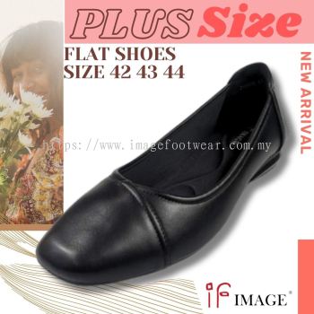 PlusSize Women Shoe with FLAT Sole- PS-7-298(B) - BLACK Colour