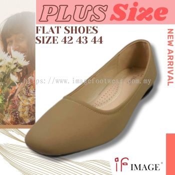 PlusSize Women Shoe with FLAT Sole- PS-8616-1(B) - KHAKI Colour