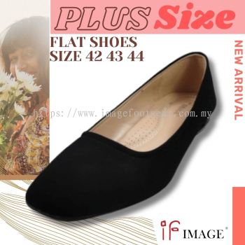 PlusSize Women Shoe with FLAT Sole- PS-8616-1(B) - BLACK Colour