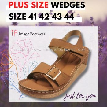 PlusSize Women 2 inch Wedges- PS-0826-13-TAN Colour