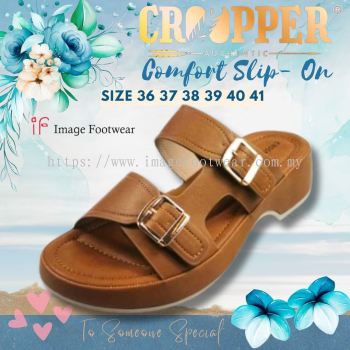 CROOPPER Ladies Comfort Slip-On- CS-51-81062- BROWN Colour